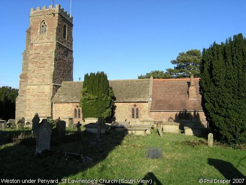 Recent Photograph of St Lawrence's Church (South View) (Weston under Penyard)