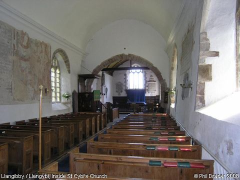 Recent Photograph of Inside St Cybi's Church (Llangibby / Llangybi)