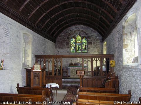 Recent Photograph of Inside St Llywel's Church (Llanllowell / Llanllywel)
