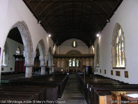 Recent Photograph of Inside St Mary's Priory Church (Usk / Brynbuga)