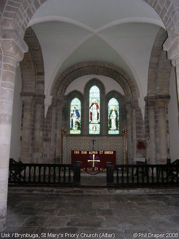 Recent Photograph of St Mary's Priory Church (Altar) (Usk / Brynbuga)