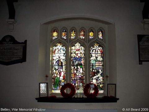 Recent Photograph of War Memorial Window (Betley)