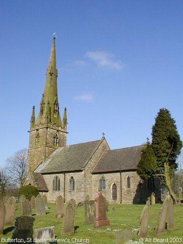 Recent Photograph of St Bartholomew's Church (Butterton by Mayfield)