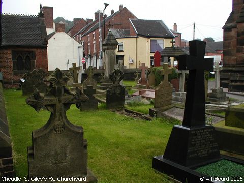 Recent Photograph of St Giles's RC Churchyard (Cheadle)