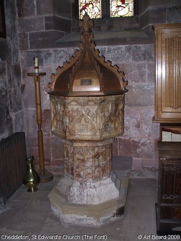 Recent Photograph of St Edward's Church (The Font) (Cheddleton)