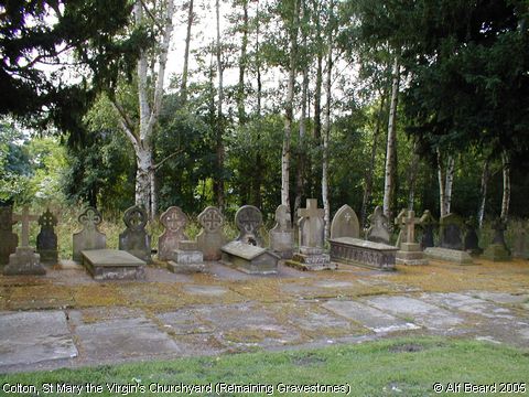 Recent Photograph of St Mary the Virgin's Churchyard (Remaining Gravestones) (Colton)