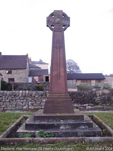 Recent Photograph of War Memorial (St Peter's Churchyard) (Ellastone)