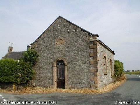 Recent Photograph of Hulme End Chapel (1834) (Fawfieldhead)