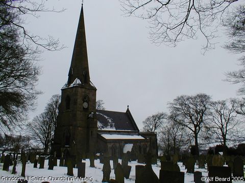Recent Photograph of All Saints Church (in Winter) (Grindon)