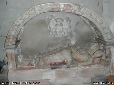 Recent Photograph of Tomb of Sir John Egerton (Hanbury)