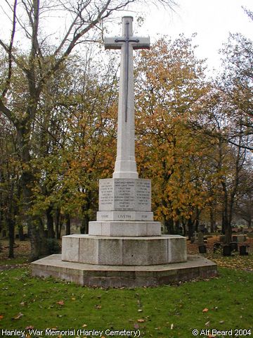 Recent Photograph of War Memorial (Hanley Cemetery) (Hanley)