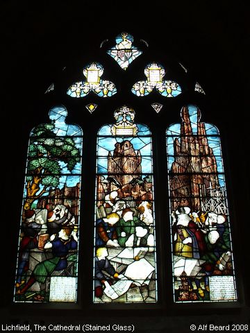 Recent Photograph of The Cathedral (Stained Glass) (Lichfield)