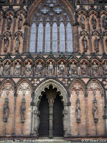 Recent Photograph of The Cathedral (West Front) (Lichfield)