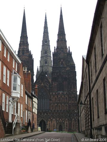 Recent Photograph of The Cathedral (From The Close) (Lichfield)
