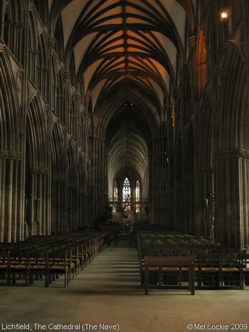 Recent Photograph of The Cathedral (The Nave) (Lichfield)