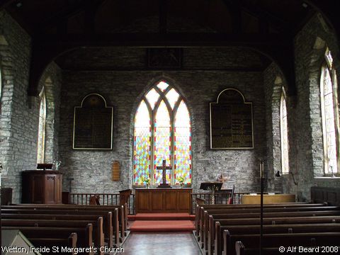 Recent Photograph of Inside St Margaret's Church (Wetton)