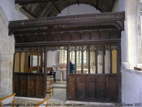 Recent Photograph of All Saints Church (South Chapel Screen) (Christian Malford)
