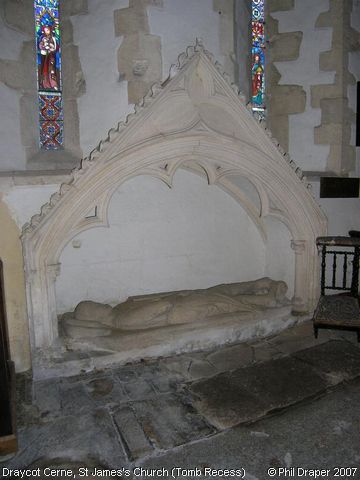Recent Photograph of St James's Church (Tomb Recess) (Draycot Cerne)