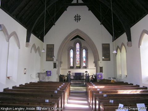 Recent Photograph of Inside St Peter's Church (Kington Langley)