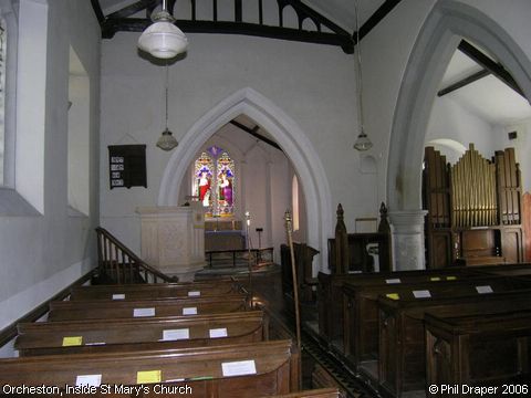Recent Photograph of Inside St Mary's Church (Orcheston St Mary)