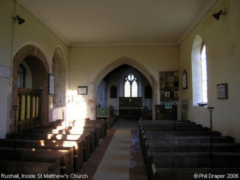 Recent Photograph of Inside St Matthew's Church (Rushall)