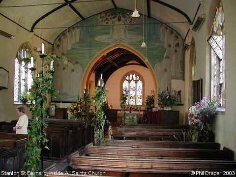 Recent Photograph of Inside All Saints Church (Stanton St Bernard)