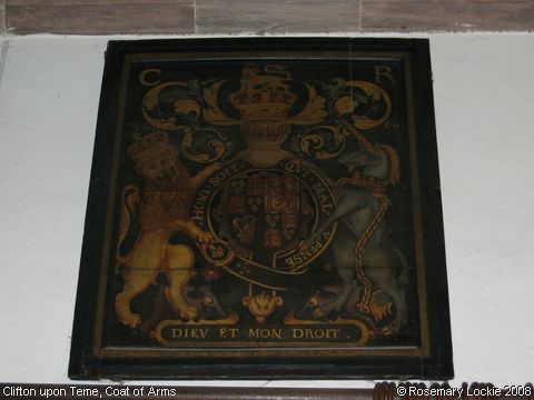 Recent Photograph of Coat of Arms (Clifton upon Teme)