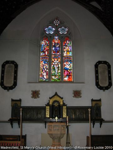Recent Photograph of St Mary's Church (West Window) (Madresfield)