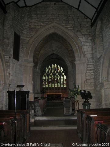 Recent Photograph of Inside St Faith's Church (Overbury)