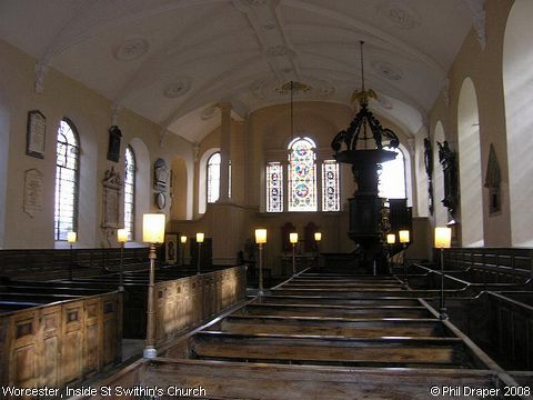 Recent Photograph of Inside St Swithin's Church (Worcester)