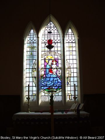 Recent Photograph of St Mary the Virgin's Church (Sutcliffe Window) (Bosley)