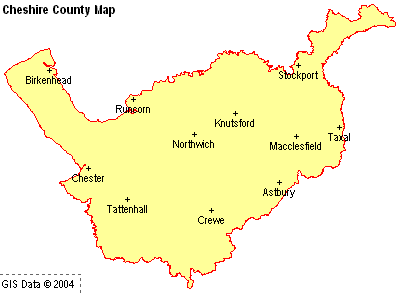 Cheshire County Map