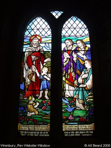 Recent Photograph of Rev. Webster Memorial Window (Wrenbury)