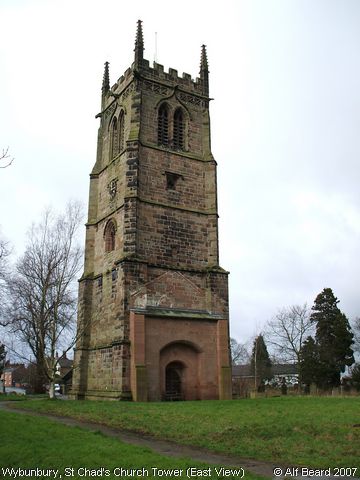 Recent Photograph of St Chad's Church Tower (East View) (Wybunbury)