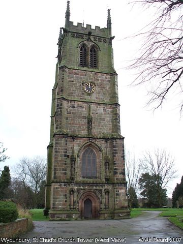 Recent Photograph of St Chad's Church Tower (West View) (Wybunbury)