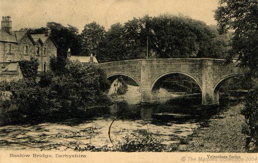Old Postcard of The Bridge (3) (Baslow)