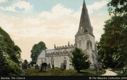 Old Postcard of The Church (1) (Baslow)