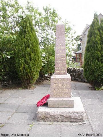 Recent Photograph of War Memorial (Biggin by Hartington)