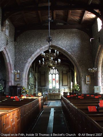 Recent Photograph of Inside St Thomas Becket's Church (Chapel en le Frith)