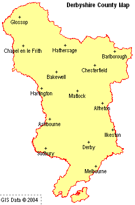 Derbyshire County Map