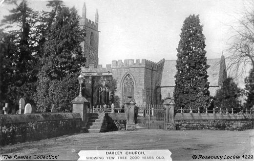 Old Postcard of St Helen's Church (Darley Dale)