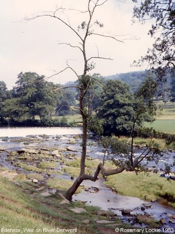 Recent Photograph of Weir on River Derwent (Edensor)