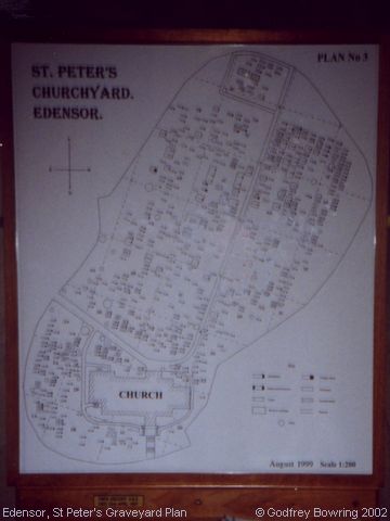 Recent Photograph of St Peter's Church Graveyard Plan (Edensor)