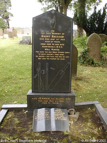 Recent Photograph of Harry Bagshaw Memorial (Eyam)
