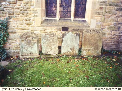 Recent Photograph of 17th Century Gravestones (Eyam)