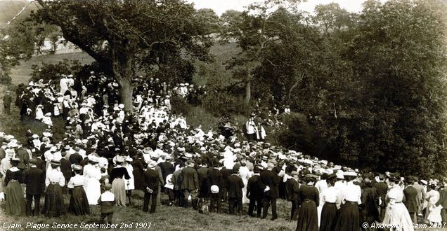Old Photograph of Plague Service September 2nd 1907 (Eyam)