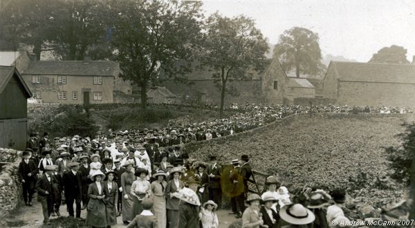 Old Photograph of Plague Service August 30th 1914 (2) (Eyam)