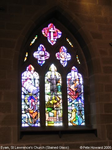Recent Photograph of St Lawrence's Church (Stained Glass) (Eyam)