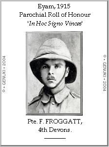 Pte. F. FROGGATT, 4th Devons