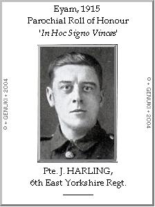 Pte. J. HARLING, 6th East Yorkshire Regt.
